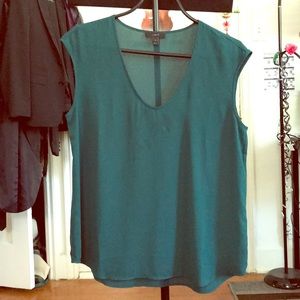 J Crew green blouse